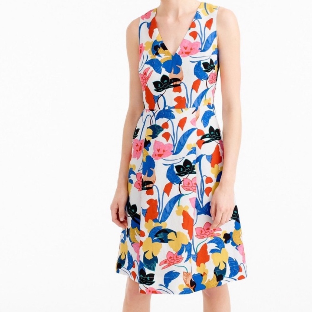 J. Crew Multicolor Floral Dress